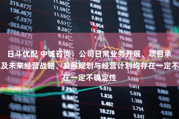 日斗优配 中诚咨询：公司日常业务开展、项目承接落地及未来经营战略、发展规划与经营计划均存在一定不确定性