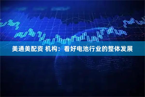 美通美配资 机构：看好电池行业的整体发展