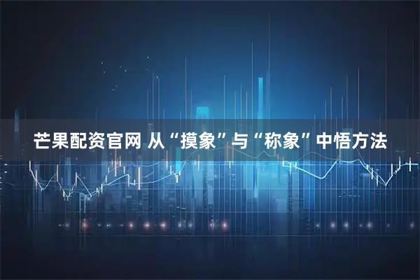 芒果配资官网 从“摸象”与“称象”中悟方法